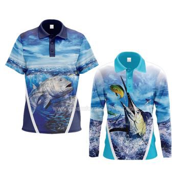 Samarreta de màniga curta per a camises Sublimated Fishing Man
